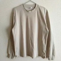 ユニクロ　エアリズムコットンクルーネックTシャツ　Mサイズ　ベージュ