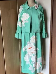 【マロさまご専用】着物リメイク ビジュー付ボレロとスカートのセット (刺繍あり)