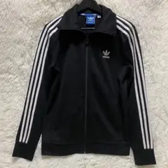 美品　adidas アディダス トラックジャケット ブラック Lサイズ　刺繍ロゴ