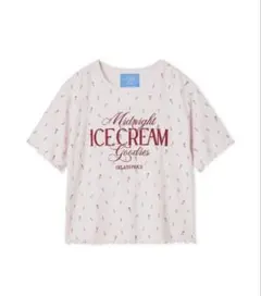 【接触冷感】アイス柄ワッフルプルオーバー