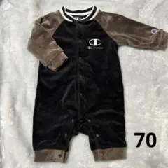 Champion チャンピオン フリース　ラグランスリーブ　ロンパース