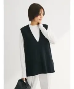 ショコラフィネローブ ベスト グレー