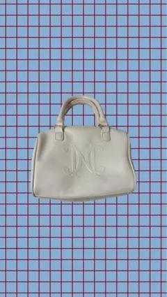NICE CLAUP ホワイト ハンドバッグ