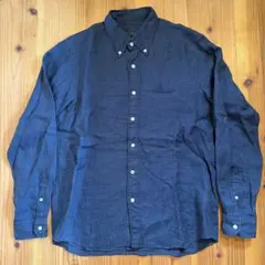 極美品 SOPHNET ソフネット リネン シャツ ネイビー M 藤原ヒロシのサムネイル