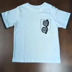 GUキッズ Tシャツ サングラス柄 スパンコール　ホワイト 140cmのサムネイル