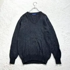 レナウン/L/チャコールグレー/無地/Vネックセーター/長袖/秋冬/ウール混のサムネイル