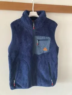 チャムス ベスト ネイビー オレンジ裏地　L