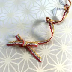 リボン　赤 金 銀 黄　靴紐　ハンドメイド　細マフラー　ラッピング　ギフト