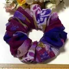 ハンドメイドシュシュ☆ジョーゼット花柄