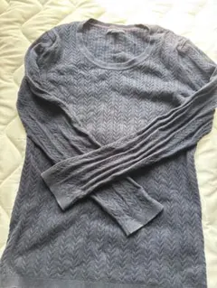 TOMMY HILFIGER ダークグレー 長袖ニット L