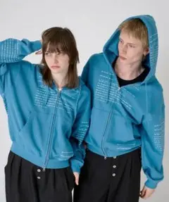 WISH FOR EVER フード付きパーカー L 青