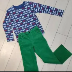 ロンT　パンツ　2点　140cm　カットソー　長ズボン　コーデュロイ　ワールド