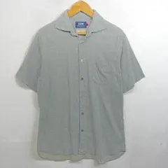 80s SCENE 開衿 シャツ 半袖 アロハ 小紋柄 コットン VINTAGE