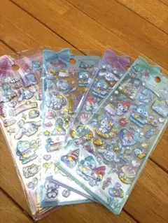 4枚セット3D クリスタルレリーフステッカー