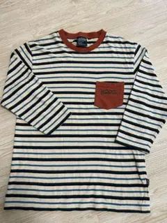 【値下げしました】MANASTASH ストライプ　メンズ長袖カットソー　サイズM