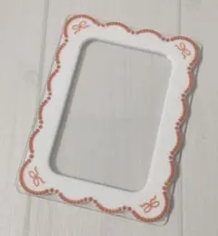 レクタングル　テーブルウェア　硬質ケース　トレカケース　デコ　茶色　赤茶　白