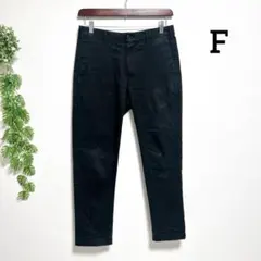 ユニクロ・F メンズ チノパン スリムフィット ブラック コットン混