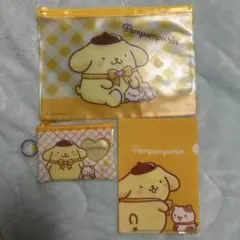 サンリオ ポムポムプリン ファスナーケース ポーチ クリアファイル