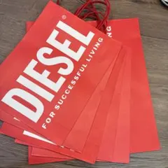 DIESEL ショッピングバッグ 赤色 複数枚
