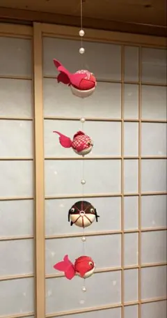 一連吊るし飾り　吊るし雛　ハンドメイド・吊るし飾り・ちりめん細工・ひな祭り