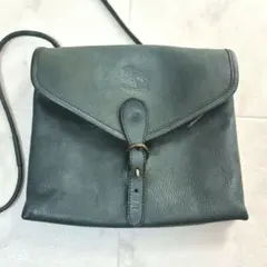 IL BISONTE イルビゾンテ レザーショルダーバッグ グリーン 本革