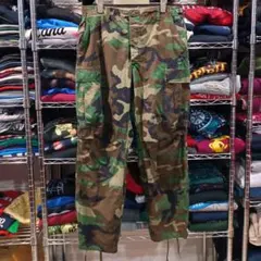 USA古着 極太 ワイド　ウッドカモ 迷彩 ミリタリーカーゴパンツ