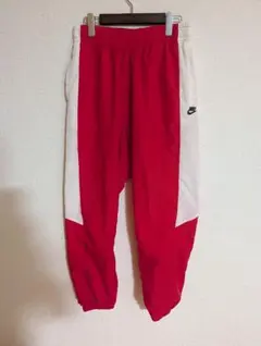 NIKE ナイロンパンツ レッド×ホワイトのサムネイル