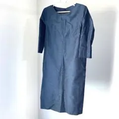 【昭和レトロ】着物リメイク風ワンピース　反物ハンドメイド風　ジャンク品