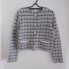 【美品】UNIQLO　ツイード　カーディガン 　Mサイズ　キレイ系カジュアル系