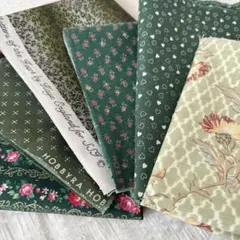 綿プリントハギレ（ホビーラホビーレ等）　6色セット　パッチワークや布小物作りに