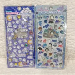 【正規品】シマエナガ　ふわふわうみのなかまたち　プチドロップステッカー