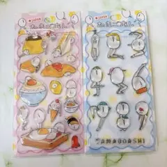 正規品　たまごあし シール ぷっくりシール 2種セット　ドロップ