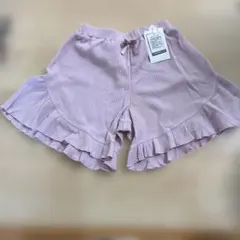 ワッフルフリルパンツピンク