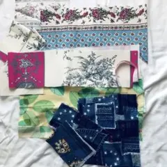 はぎれセット　生地　カルトナージュ　布地　まとめ売り　6柄　ハギレ