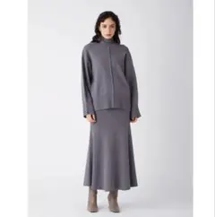 ミラオーウェン] ハイネックニットナロースカート