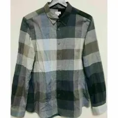 ポールスミス　チェック　シャツ　メンズ　グレー