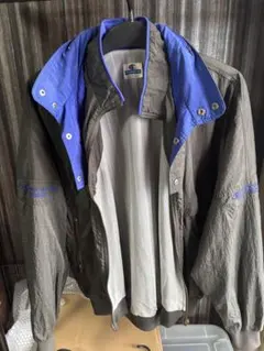 Champion ナイロンジャケット M グレー/ブルー