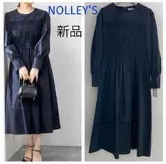 新品 NOLLEY'S ノーリーズ シャーリングワンピース ワンピース