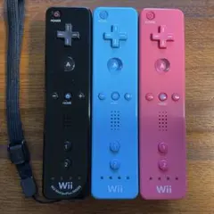 Wiiリモコン 3色セット（黒・青・ピンク）黒のみモーションプラス