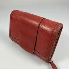 COACH コーチ　レザー　二つ折り財布 エンボス加工　シグネーチャ