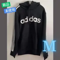 adidas アディダス メンズ ビッグロゴ パーカー スポーツ ブラック M