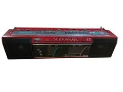 昭和レトロ HITACHI TRK-W202 赤いラジカセ 飾りに ジャンク - メルカリ