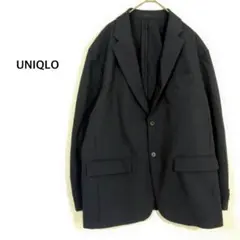 UNIQLO ユニクロ◉テーラードジャケット ブラック メンズ オフィス 2つ釦のサムネイル