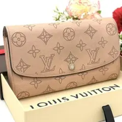 ルイヴィトン モノグラム マヒナ イリス 長財布 レザー ピンク M60144