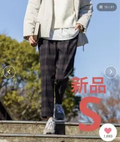 グローバルワーク　あったかウツクシルエットテーパード柄/967786 新品　S