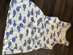 H&M クジラ柄 ノースリーブワンピース Lサイズ