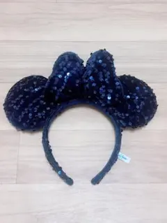 東京ディズニーリゾート ミッキー耳カチューシャ ネイビー ベロア