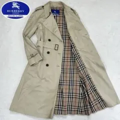 バーバリーブルーレーベル トレンチコート ノバチェック ロング丈 40（L）