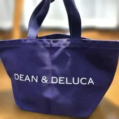 DEAN & DELUCA 超美品 濃紫のトートバッグ シルバーラメロゴ入