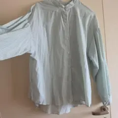 OFALOグリーンストライプシャツ★L